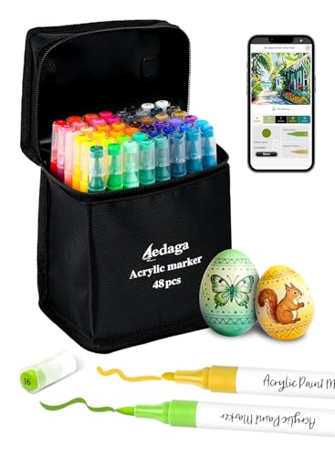 Amazon.co.jp: 48色 アクリルペイントマーカー 無料アプリ付き