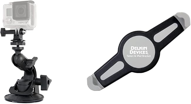أجهزة ديلكين الدهون أبو بريص البسيطة شفط الكاميرا جبل مع محول GoPro DDMNT-ميني-GP، أسود & الدهون أبو بريص اللوحي و باد قوس DDMNT-UTAB1Bracket فقط