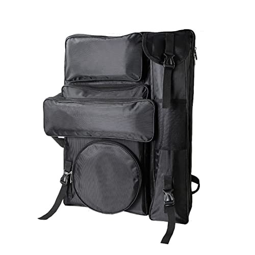 Image of Art Portfolio Carry Bag 4K Canvas Artist Backpack Adjustable Shoulder Bag Tote Artist Portfolios Case Water-Resistant Drawing Board Bag for Art Supplies Storage Transport Traveling, 26 x 19 Inch