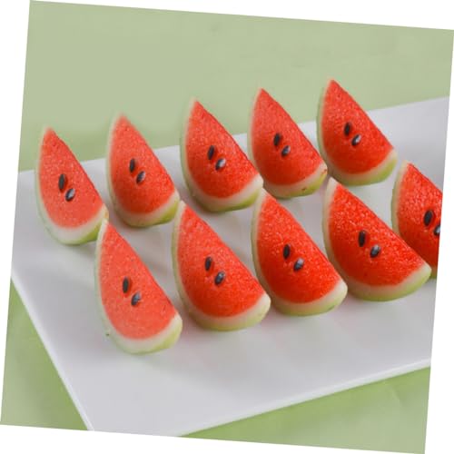 Cabilock 6pcs Simulated Watermelon Slices Photo Props Simulation Watermelon Slice Watermelon Decor Fake Fruit Model Watermelon Slices Models Watermelon Slices Photography Props Teaching Aid
