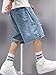 EMMIOL Baggy Jean Shorts Men, Y2k Jorts Ripped Elastic Waist, Mens Denim Shorts Comfy Casual Streetwear Summer,XL