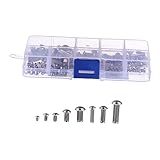 TOPPERFUN 160pcs Heavy Duty Stainless Steel Rivet Nuts Semi-Round Head Rivet Round Knurled for Industrial Use