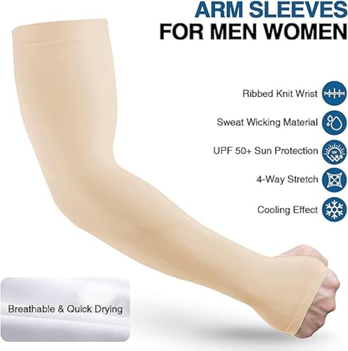 Image of TRENDMALLS Arm Sleeves, Cooling UV Sun Protection Sports Compression for Men /Women /Kids