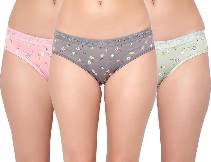 rouxous Women's Cotton High Waist Stretch Briefs, Soft Underpants, Full Coverage Panties, Set of 3-picture-35