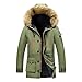 Qienjn Manteau Hommes Long Hiver Chaud Confortable Plus Velours Hommes Veste Matelassée Épaissie Hommes Manteau À Capuche Hommes Veste De Protection Contre Le Froid En Plein Air B-Green 7XL