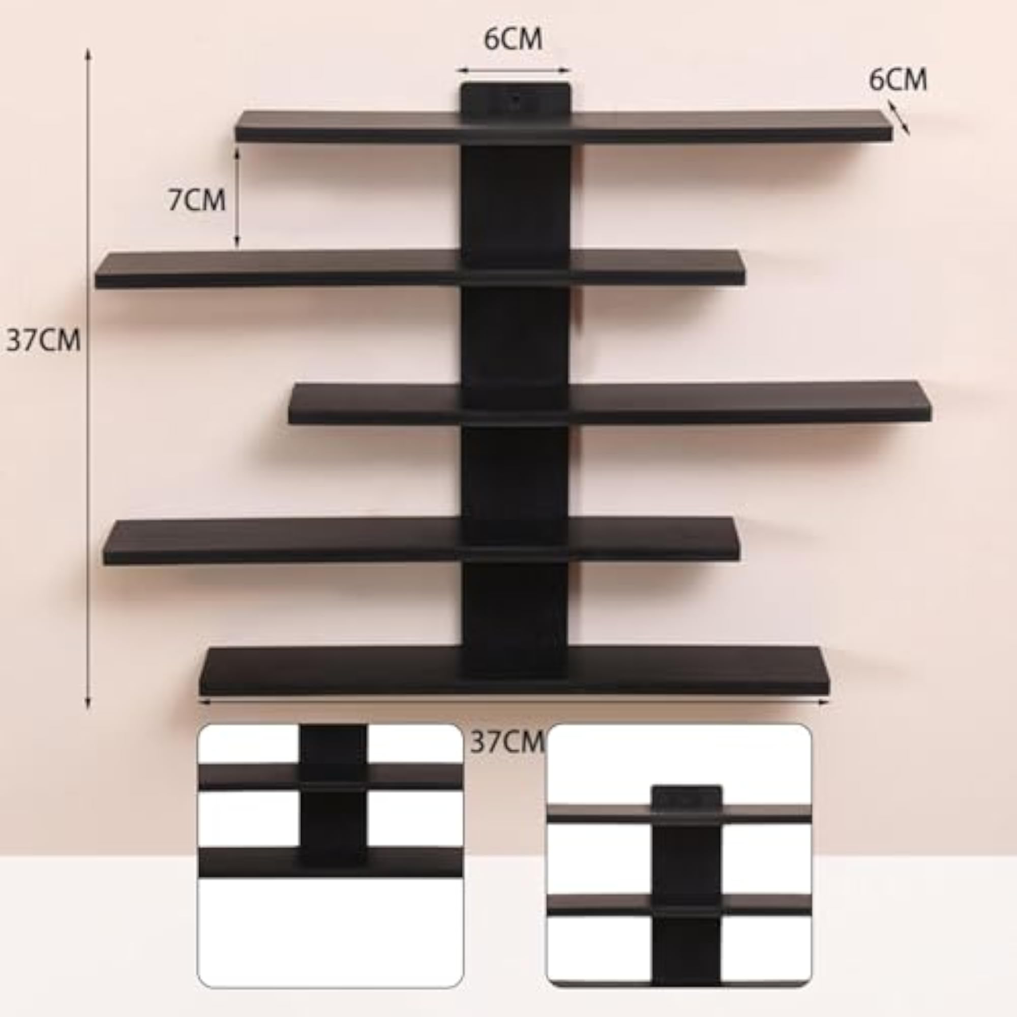 Display Shelf for Figures, Wall Hanging Shelf