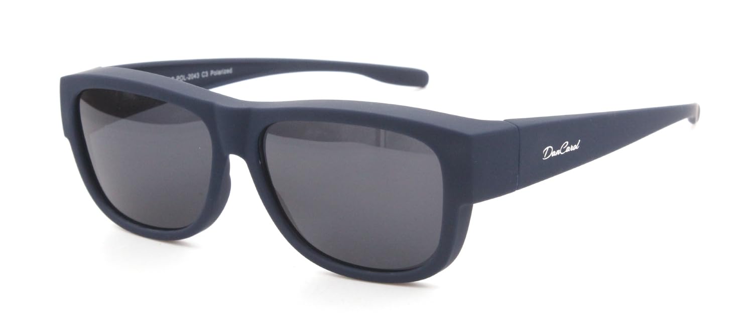 DanCarol DC-POL-2043-C6-Blau-(C3)-Für Schmales Gesicht Die Überbrille, ideal für Brillenträger -mit Polarisierte Gläser