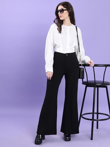 Image of Tokyo Talkies Women Flared High Rise Bootcut Trouser