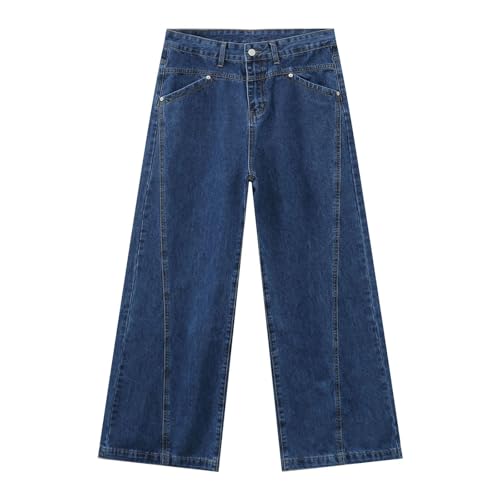 Men's Denim Jeans Retro Straight Leg Loose Wide Leg Weekend Daily Casual Office Pants for Men2