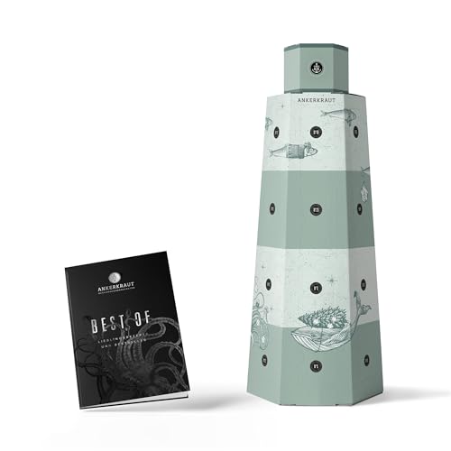 Ankerkraut Best Of Adventskalender 2025 Lieblingssorten Kalender | 24 Gewürz-Überraschungen Inkl. Hardcover-Kochbuch | Gewürze als Geschenk für Frauen & Männer | Deko zu Hause mit Leuchtturm-Design