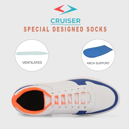 Image of Cruiser Mens Sneakers | Casual Shoes | Experience Comfort & Style with Soft Cushioned Insole |Step Up Your Comfort: Casual Sneakers for Every Day| Trendy Lace-Up Design Sneaker (2567)
