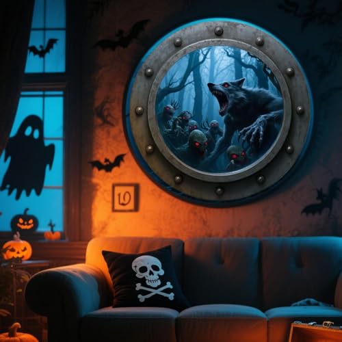 Décoration murale hantée avec spectre terrifiant