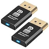 EVanlak DisplayPort ヘッドレス ゴースト ディスプレイエミュレータ PC DP ダミープラグ ヘッドレス 1080@120Hz-3840x2160@60hz FHD-2パック
