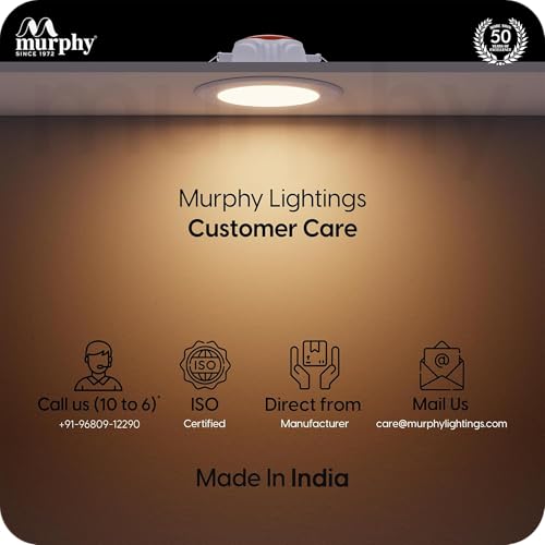 Image of Murphy Crest Premium 9W LED Concealed Down Light | Natural White | Slim Modern False Ceiling Lighting | Suitable for 3-Inch Cutout | 2-Year Warranty | Pack of 4