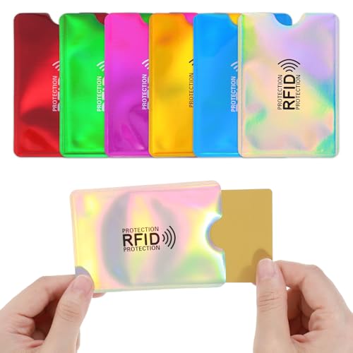18 Stück RFID Blocker Kartenhülle, Bunte Card Sleeves, EC Karten Schutzhülle, Scheckkartenhülle, Bankkarten Schutzhülle für Damen und Herren – Bild 5