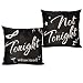 VILIGHT Funny Bridal Shower Gift for Bride to Be - Tonight or Not Reversible Rustic Throw Pillow Cover Cushion Case - 18x18 Inch