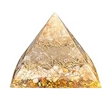 Orgonit Pyramide nach Wilhelm Reich mit Citrin, Bergkristall & Schneequartz - Orgonit Orgon Edelstein Pyramide Handgefertigt in Nürnberg