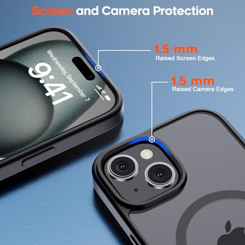 zapica Magnetic for iPhone 15 Case & iPhone 14 Case, Black - image 6