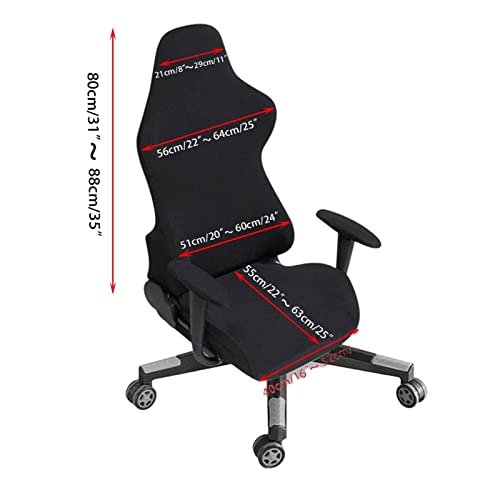 Niluoh Gaming Chair Covers (No Chair) Stretch Chair Slipcovers For Armchair, Swivel Chair, Gaming Chair, Computer Boss Chair Gaming Racing Seat Chair Protector (Dark Grey) #TOP4