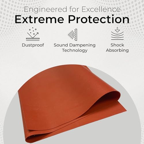 Image of Exactly Rubber Red Commercial Grade Silicone Sheet - 1 /64 x 9 inch x 24 inch 60A Durometer, Made in The USA