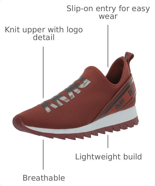 Image of DKNY Women's Abbi Knit Slip-On Logo Sneaker