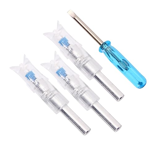 BRIGHTFUFU Set of Led Lighted Arrow Tails for Bow Hunting Recurve Bow Arrow Tail Automatic Knocks Illuminate Arrow Tail Suitable for 7.62mm Arrows