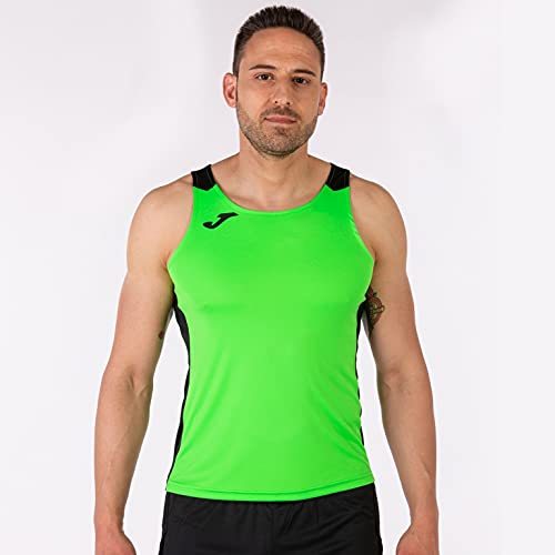 Joma Camiseta Tirantes Record II Verde flúor Negro, M