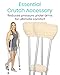 Vive Sheepskin Crutch Pads & Hand Grips - Comfortable, Breathable, Machine Washable Padding for Adults - Premium Accessory Covers for Crutches, Armpits - Latex-Free & Non-Toxic