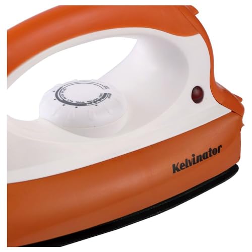 Image of Kelvinator Dry Iron with LED Indicator, Orange and White (KDISP0061)