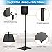 PERLESMITH Universal Speaker Stands with Tempered Glass Base - 21” to 38” Height Adjustable Speaker Stands for Small Bookshelf & Satellite Speakers Weight up to 6lbs - 1 Pair (Model: PSSS4)