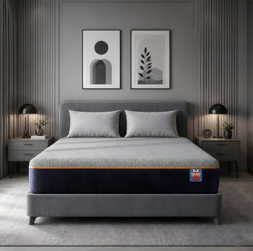 Captain Snooze MINDCLOUD™ Memory Foam Mattress (12 Years Warranty) | Ortho Support | Pressure Relief Foam with Breathable Fabric | Zero Motion Transfer | Medium Firm King Size Bed Mattress (78x72x4)