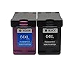 1 juego de cartuchos de tinta 64XL de repuesto para cartuchos de tinta HP 64, color negro y paquete de color compatible con HP 64 tinta compatible con impresora HP Envy Photo 7855 7858 7155 7120 7800