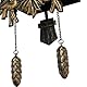 WALPLUS Glockenspiel Braun Vintage Kukuks-Uhr Vogelflattern Kuckucksuhr Moderne Lautstärkeverstellbare Kuckucksuhren Batteriebetriebene Pendel-Cuckoo Clock für Zuhause Wohnzimmer Büro Dekoration