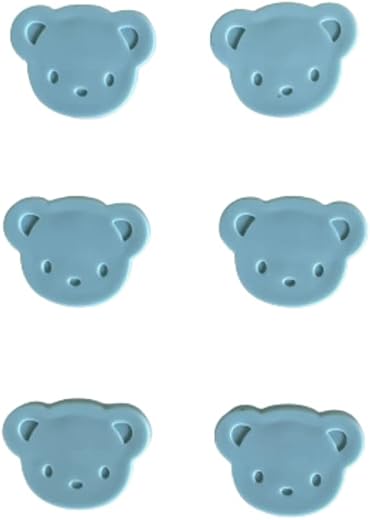 SYGA Children's Safety Pin Protective Equipment Child Safety Pin Cartoon Bear Heart Bow Baby Slobber Towel Pin (Bear Blue)