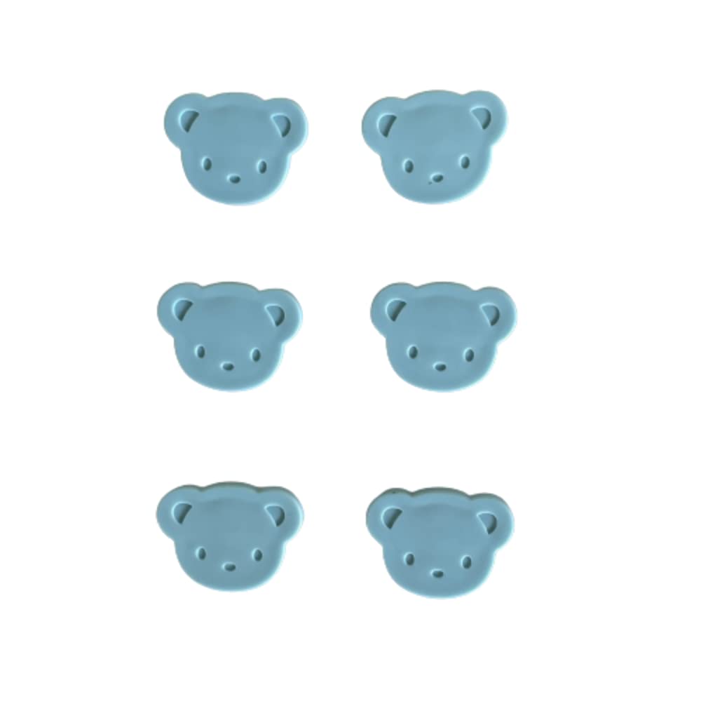 SYGA Children's Safety Pin Protective Equipment Child Safety Pin Cartoon Bear Heart Bow Baby Slobber Towel Pin (Bear Blue)