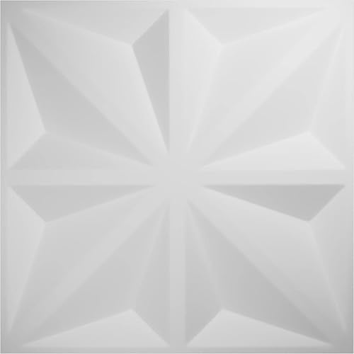 Miniatura 5 de Ekena Millwork WP20X20BIWH-CASE-50 19 5/8 pulgadas de ancho x 19 5/8 pulgadas de alto Bailey EnduraWall Decorativo 3D Panel Cubre 133.73 pies