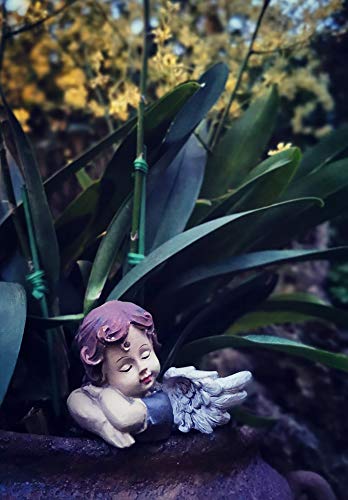 Jiumo Decorative Angles Garden Stakes Small Cherub For Potted Plants Little Angels Decorations Fairy Garden Accessories Memorial Figurine For Indoor Plant Set Of 2 #TOP4