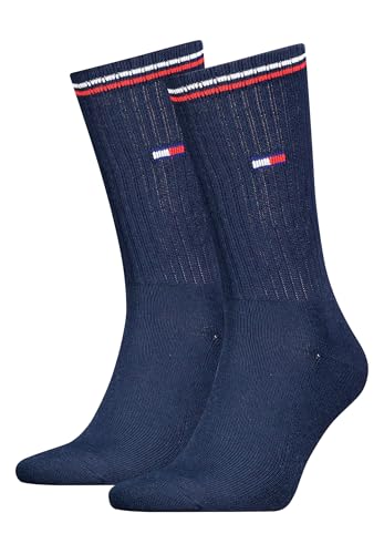 Tommy Hilfiger Unisex Crew Socks, Navy, 9-11 UK