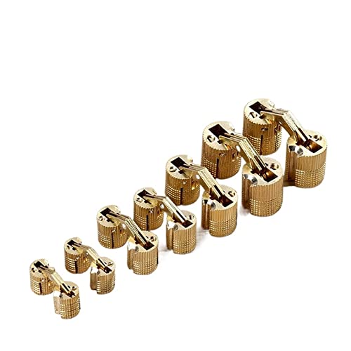 barrel hinges, Door Hinge,Bearing Hinges,Cabinet Hinges,1 Pcs Brass Furniture Hinges 8-18mm Hidden Cabinet Copper Invisible Door Hinge Concealed Barrel Hinge for Gift Box Hardware (Color : 8mm) (Color