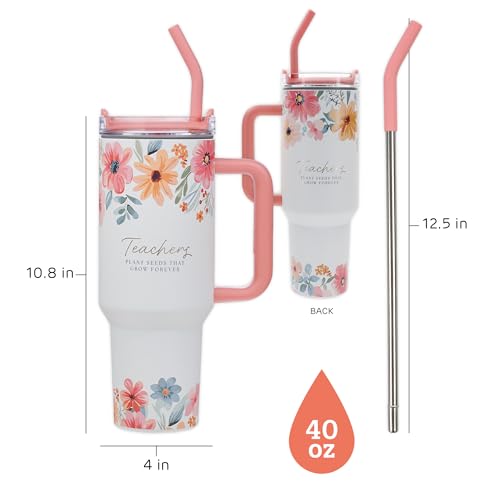 Image of WITH LOVE 40 oz Tumbler: Teachers Plant Seeds That Grow Forever