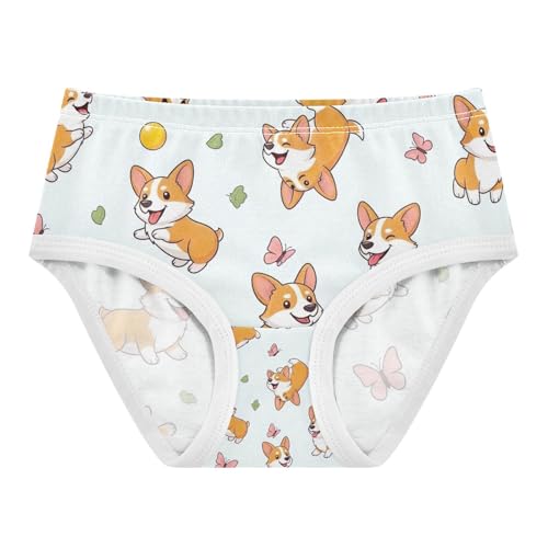 Toddler Briefs, Cute Cartoon Dogs Cotton Underwear for Girls, 2–8 Years