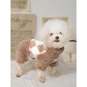 Dog pajamas spring dog pjs plaid dog clothes for small dogs girl boy soft stretchy 4 legged dog jumpsuit for chihuahua yorkie cat sweater  urban country home decor