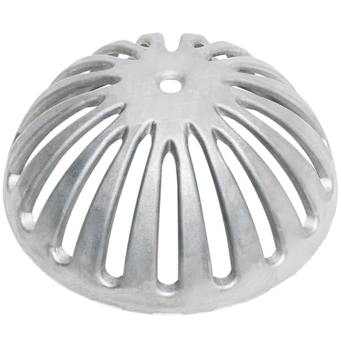 Leyso Heavy Duty Aluminum Dome Floor Drain Cover and Drain Strainer Removable Outdoor Drain Cover Dome Strainer for Restaurant Home Garden Roof Top 5-1/4 Diameter x 2-1/4H (1 PCS)