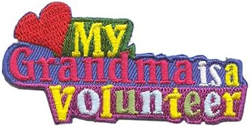 12 Pieces 2" Activity Scouts Applique Fun Patches, Service - Volunteer (My Grandma is a Volunteer)