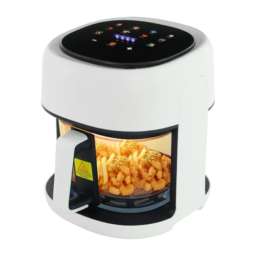 Heißluftfritteuse 3,3 L, 1350 W Airfryer mit Sichtfenster,8 Programme,Fritteuse ohne Öl, Automatische Abschaltfunktion,Leicht zu Reinigen,TouchScreen,Grillen, Backen, Braten etc (Weiß) Heißluftfritteuse 3,3 L, 1350 W Airfryer mit Sichtfenster,8 Programme,Fritteuse ohne Öl, Automatische Abschaltfunktion,Leicht zu Reinigen,TouchScreen,Grillen, Backen, Braten etc (Weiß)