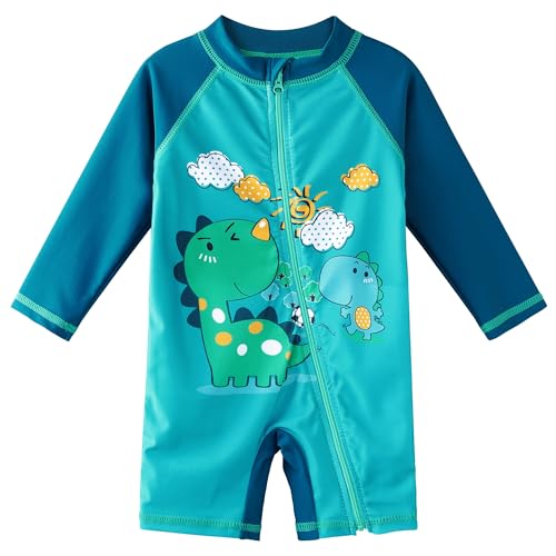 Maillot de bain anti UV manches longues bébé fille avec boxer