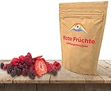 Hymor GEFRIERGETROCKNETE ROTE FRÜCHTE MIX - 50g - aus Himbeeren Erdbeeren Kirschen schonend gefriergetrocknet, Früchte getrocknet mit intensiv-aromatischem Geschmack und voller Inhaltsstoffe
