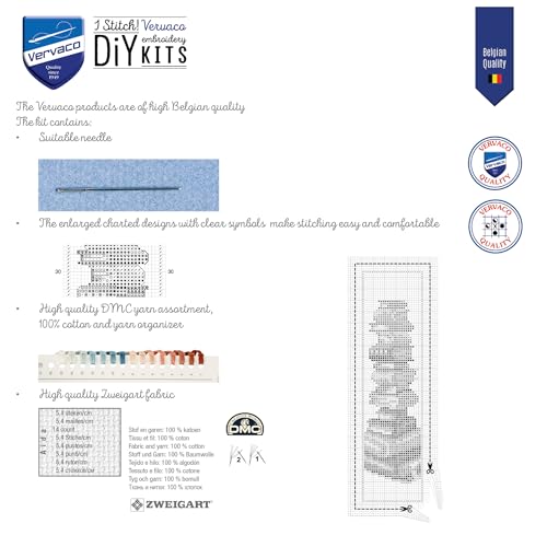 Image of Vervaco Bookmark kit Bookworm