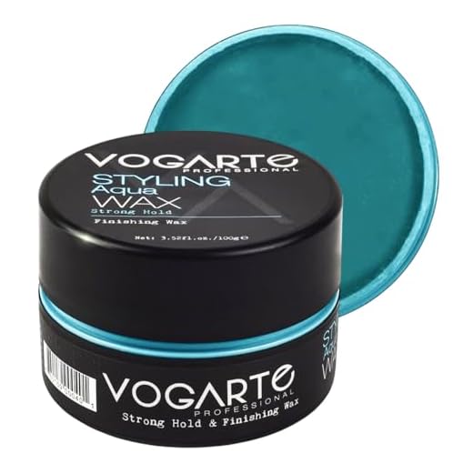 VOGARTE Hair Styling Aqua Wax for Men, Strong Hold & Shiny Finish, 3.52 oz