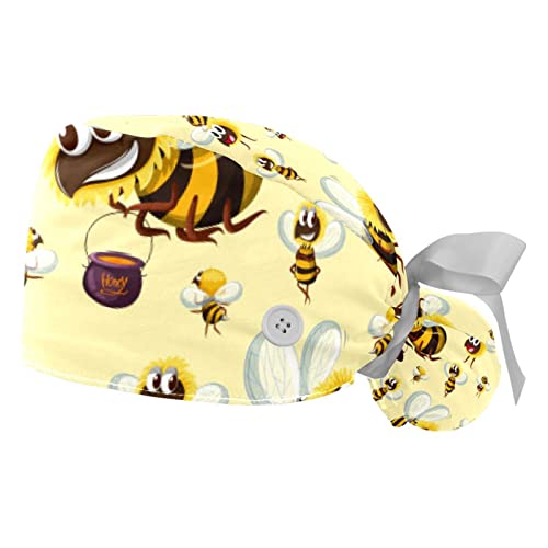 Chapeaux bouffants Bourdon pour femmes et hommes, casquettes de travail ajustables JDEZ